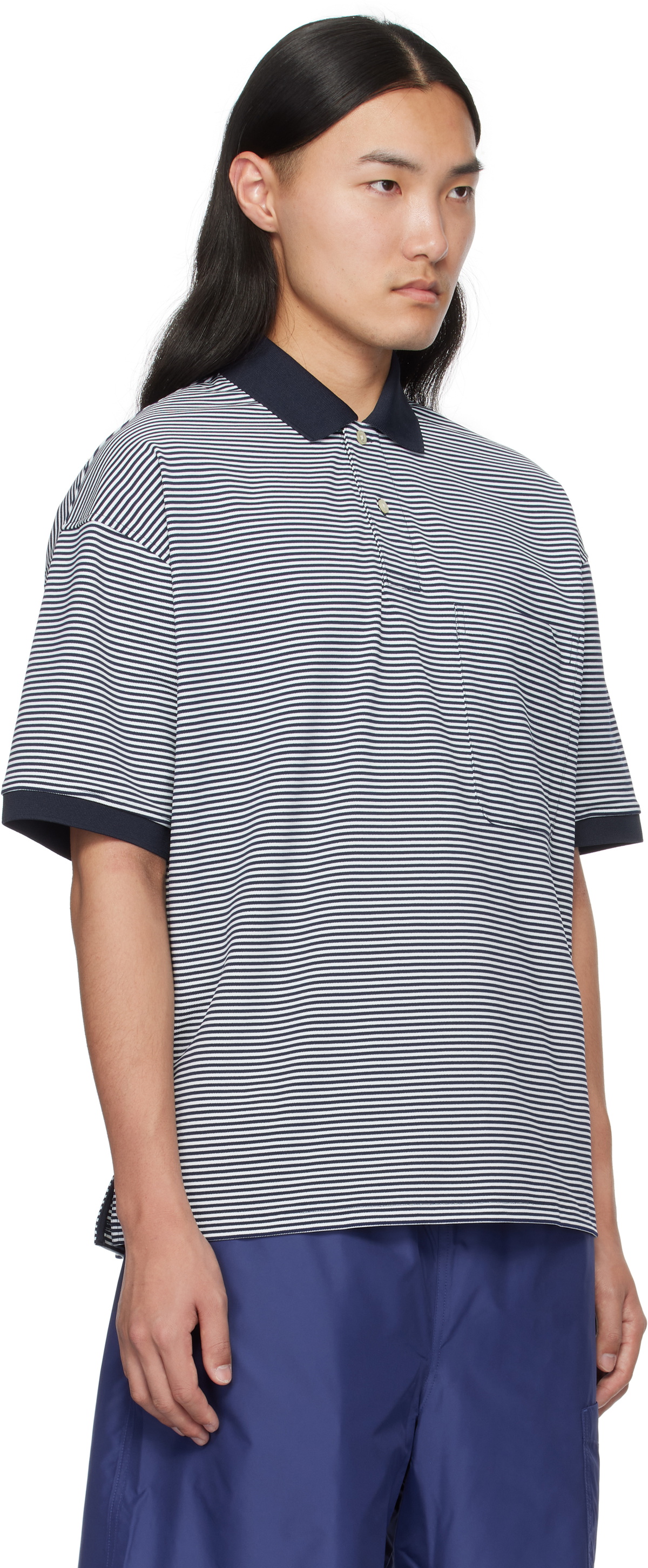DAIWA PIER39 Navy & White Tech Polo