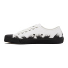 Maison Margiela White and Black Vandal Tabi Sneakers