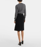 Ferragamo Zip-up belted pencil skirt