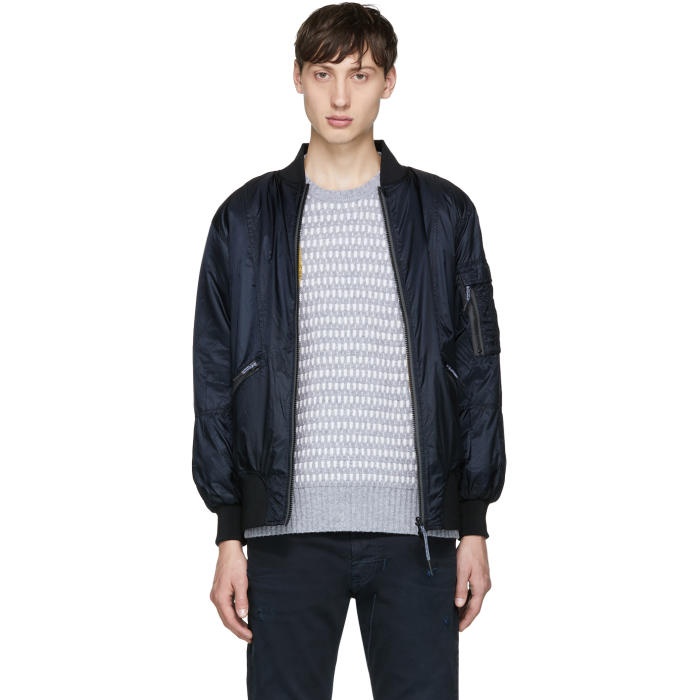 Photo: Diesel Reversible Navy X Collection Delta Bomber Jacket