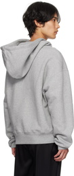 Mugler Gray Logo Hoodie