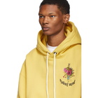 Palm Angels Yellow Flowers Cropped Hoodie