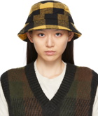 YMC Black & Yellow Check Bucket Hat