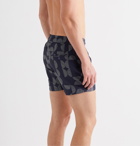 Frescobol Carioca - Short-Length Printed Swim Shorts - Blue
