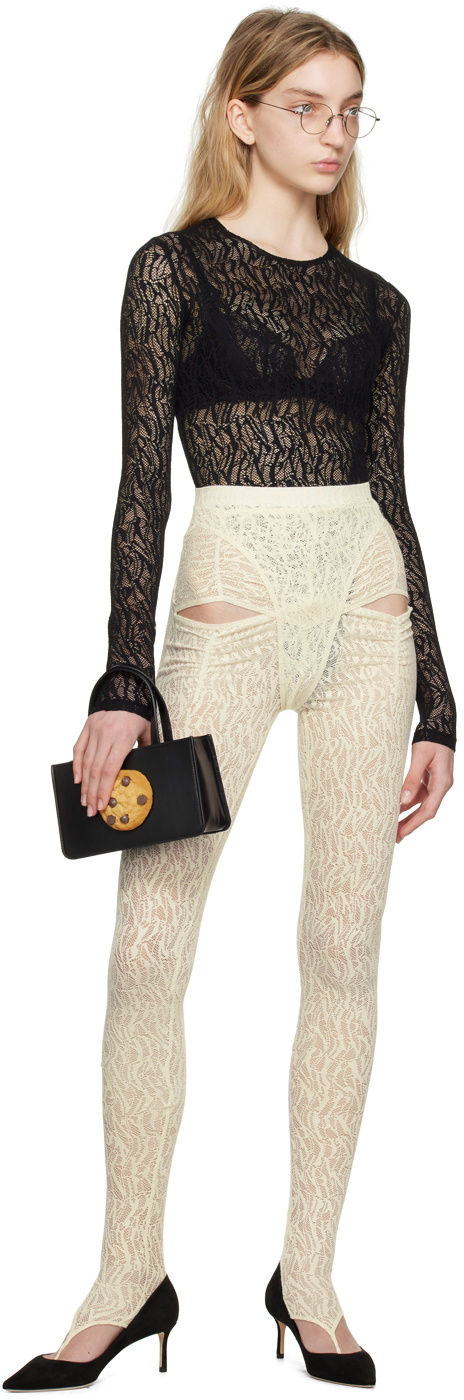 Puppets and Puppets Off-White Stirrup Leggings