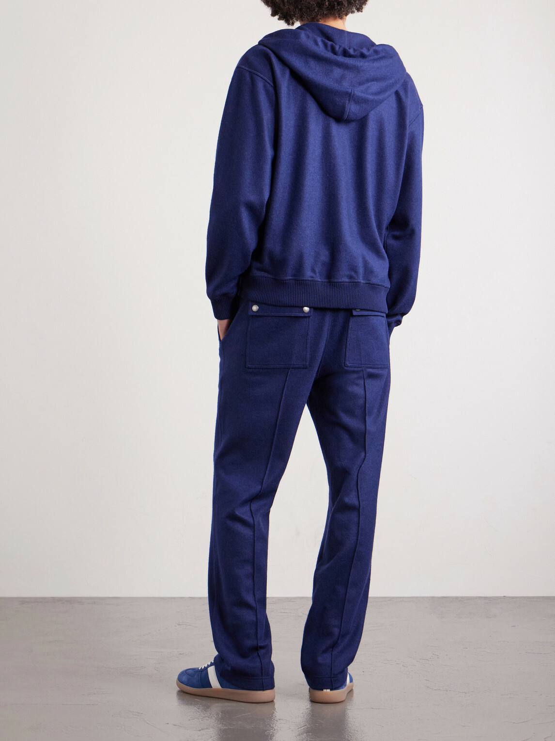 TOM FORD - Straight-Leg Pintucked Cashmere Sweatpants - Blue