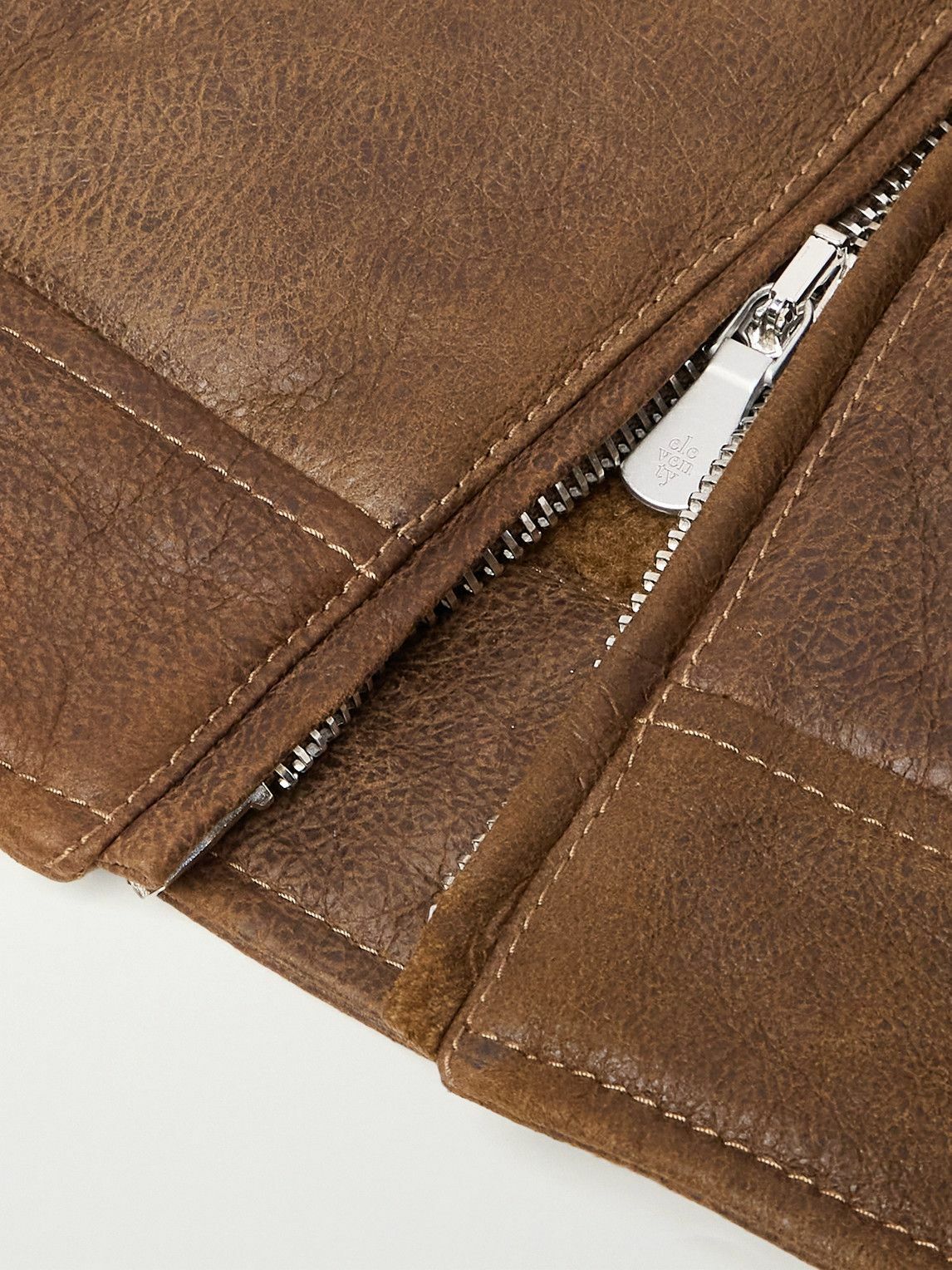 Eleventy - Slim-Fit Shearling Jacket - Brown