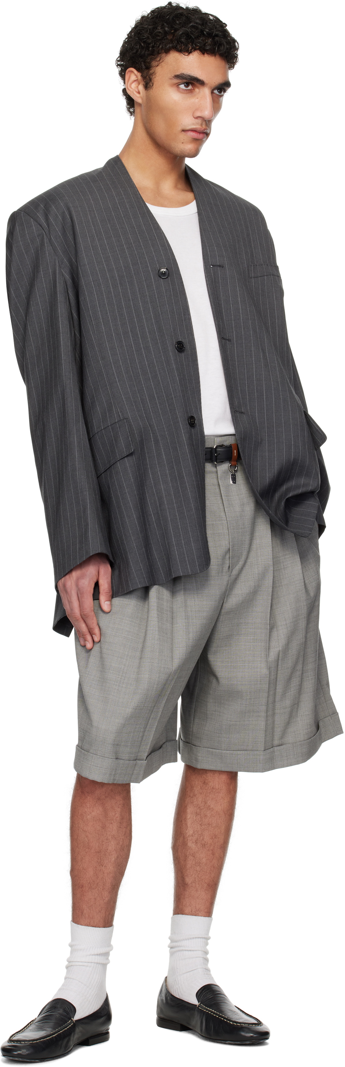 Hed Mayner Gray Cashmere Blazer