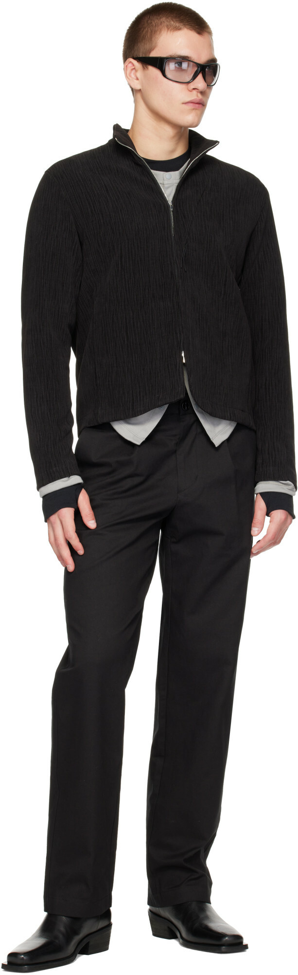 POST ARCHIVE FACTION (PAF) Black Corduroy Track Jacket