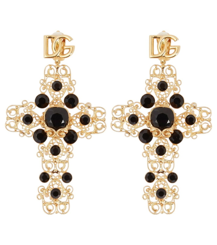 Photo: Dolce&Gabbana DG embellished drop earrings