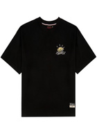 Evisu Diamond Daruma Printed Cotton T-shirt Black