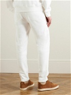 Brunello Cucinelli - Straight-Leg Cotton-Blend Jersey Sweatpants - White