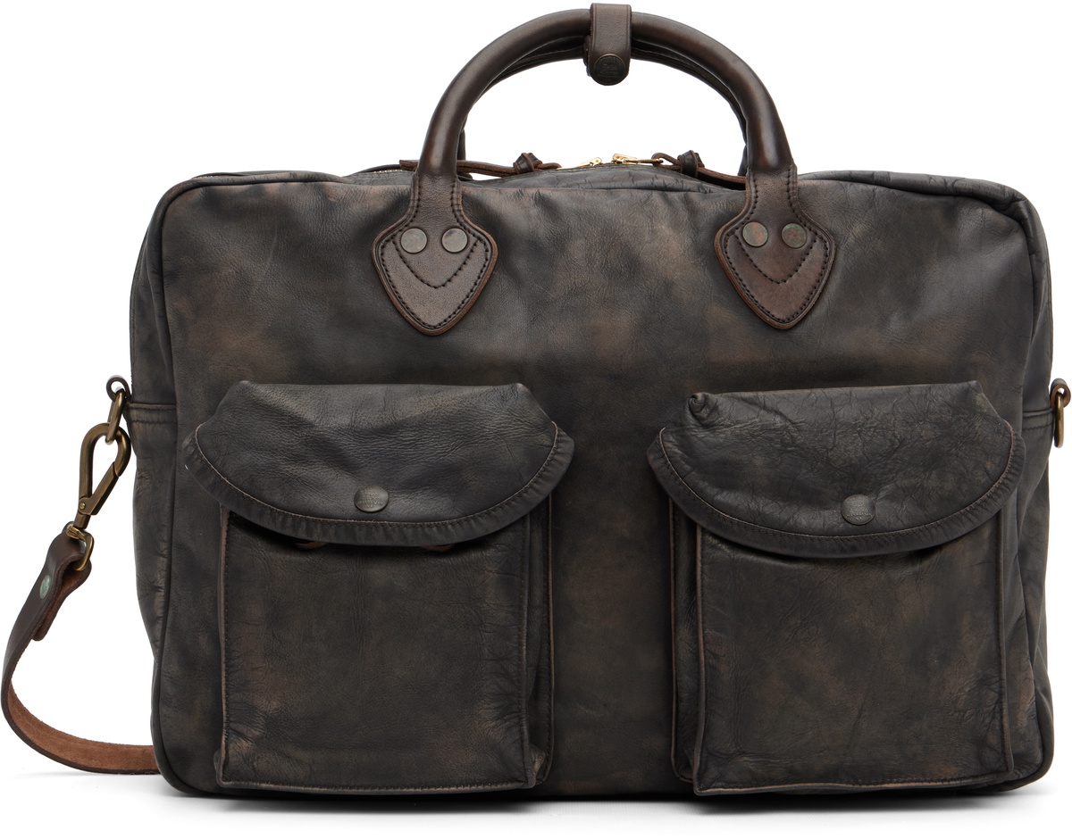 RRL Brown Leather Briefcase