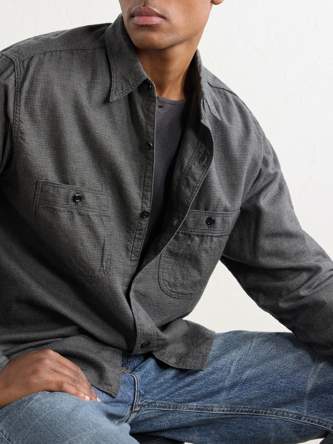 OrSlow - Checked Cotton and TENCEL™ Lyocell-Blend Flannel Shirt - Gray