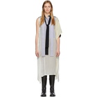 JW Anderson Off-White Contrast Patchwork Tie Dress