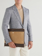 Brunello Cucinelli - Leather-Trimmed Suede Pouch