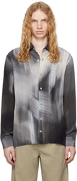 Serapis Gray Berth Blur Silk Shirt