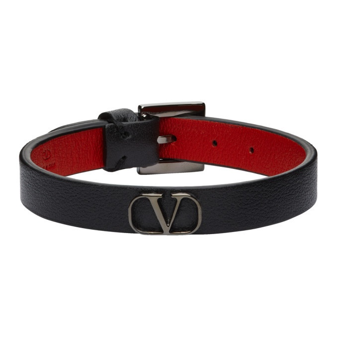Photo: Valentino Garavani Black Small Logo Barcelet