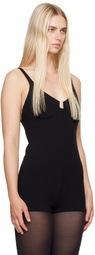 Magda Butrym Black Scoop Neck Romper