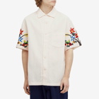 YMC Men's Idris Embroidered Vacation Shirt in Light Pink