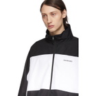Balenciaga Black and White Zip-Up Jacket