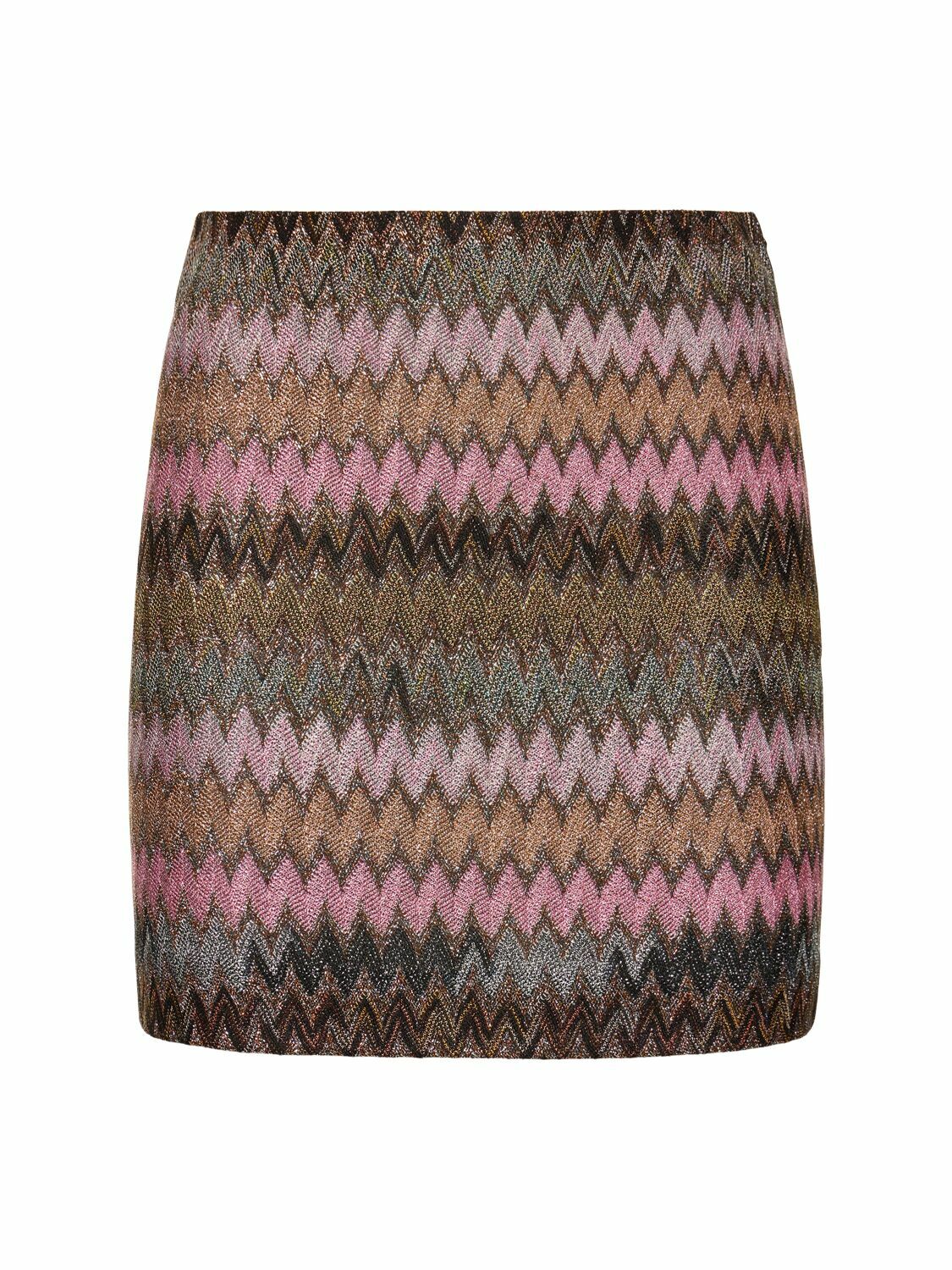 MISSONI Chevron Lurex High Rise Mini Skirt Missoni