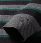 Saturdays NYC - Lee Striped Cotton and Cashmere-Blend Sweater - Gray