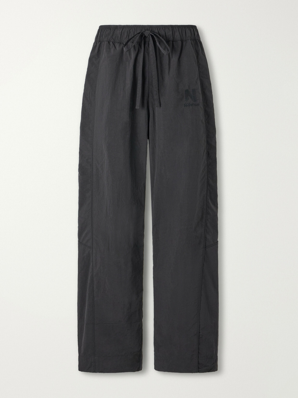 NAHMIAS - Logo-Appliquéd Straight-Leg Shell Sweatpants - Black
