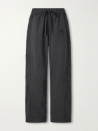 NAHMIAS - Logo-Appliquéd Straight-Leg Shell Sweatpants - Black