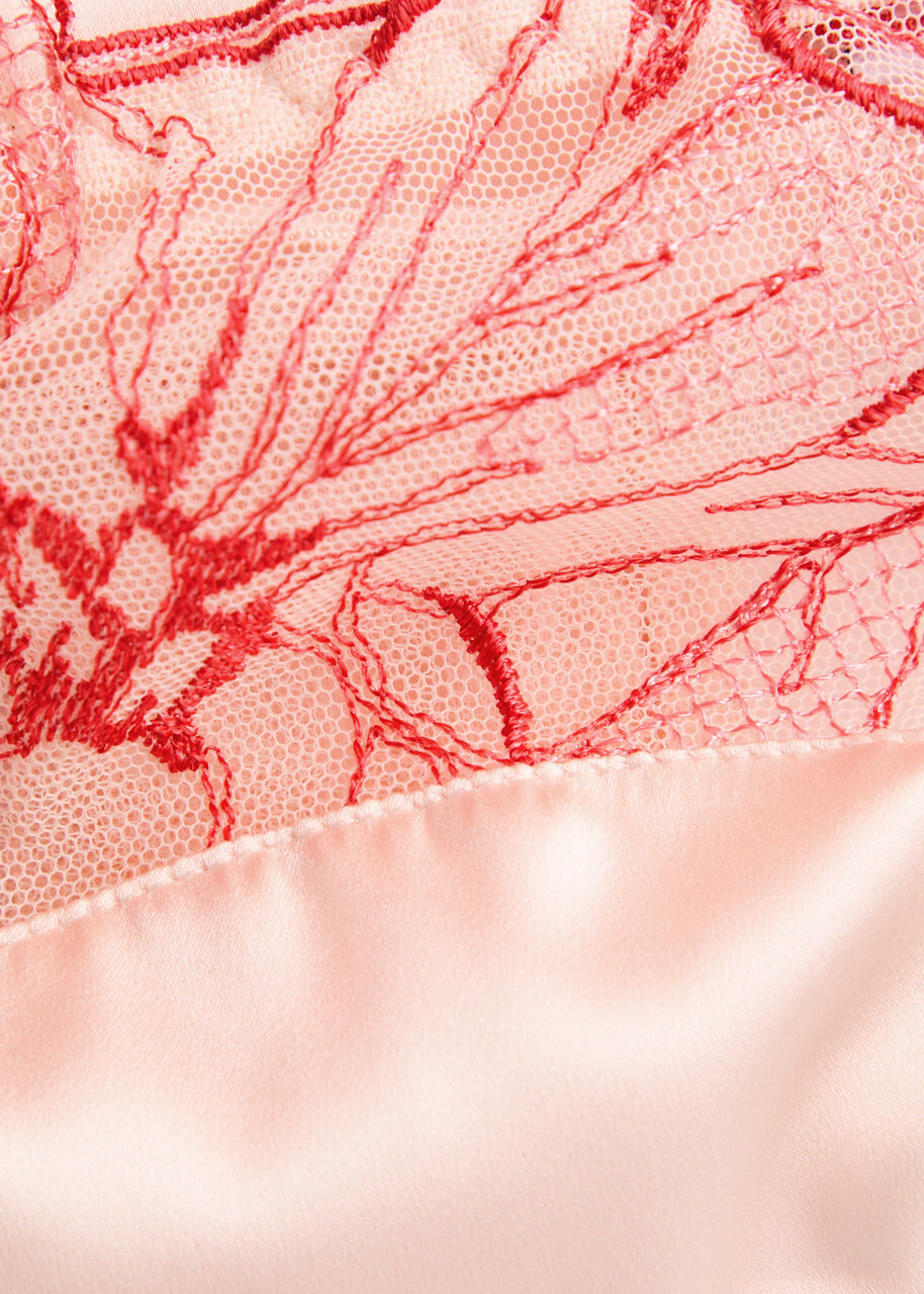 Fleur OF England Rosa Panelled Tulle Briefs Pink