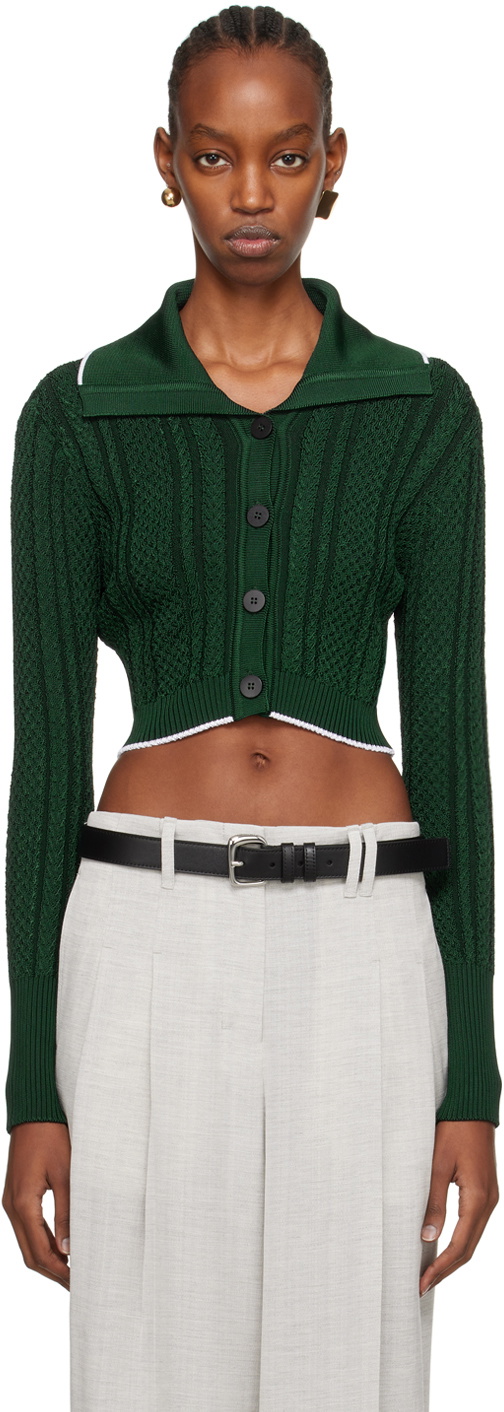 JACQUEMUS Green Les Sculptures 'Le cardigan Bela' Cardigan Jacquemus