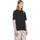 Burberry Black Check Trim Jersey T-shirt