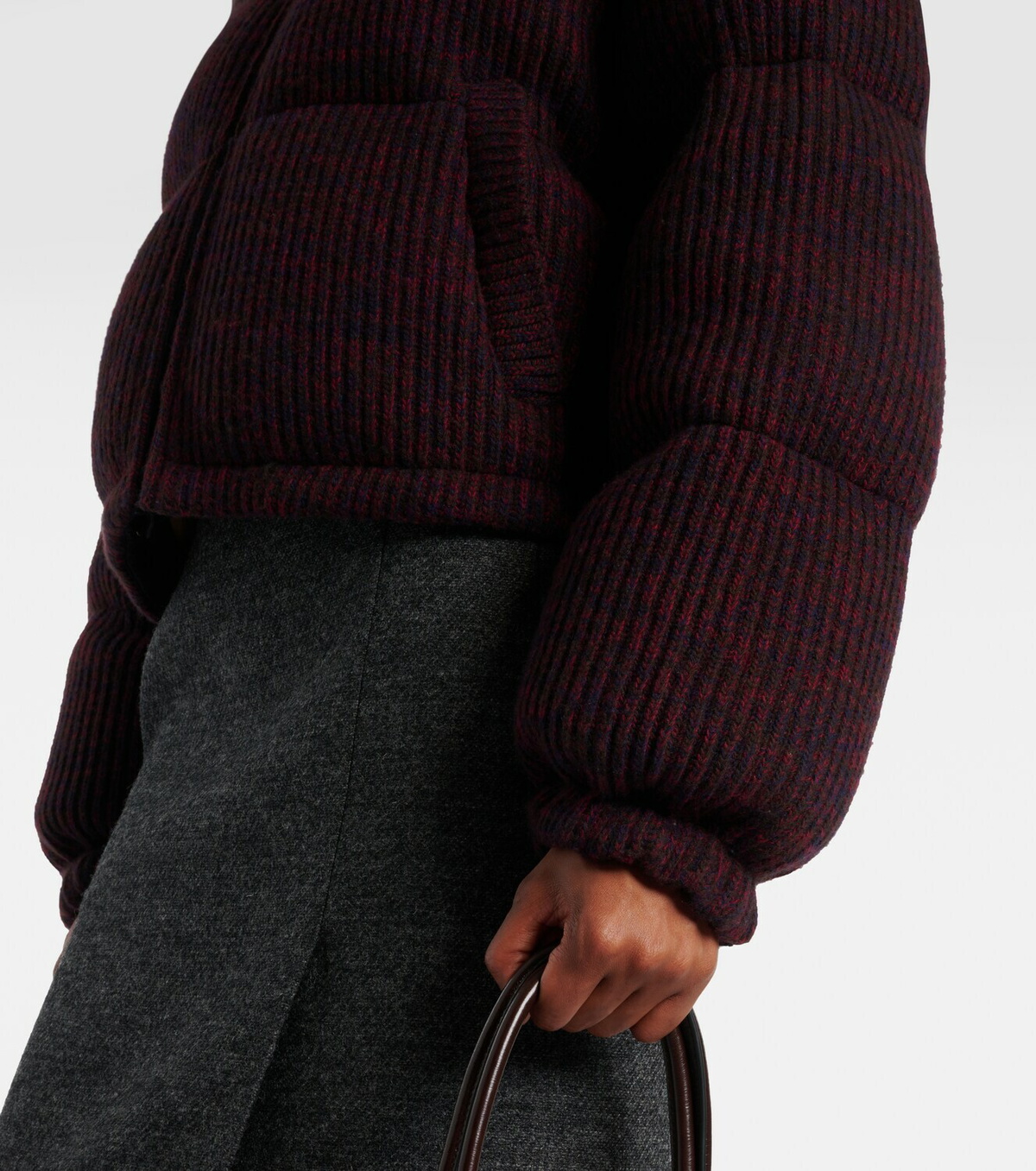 Prada Cropped wool and cashmere down jacket