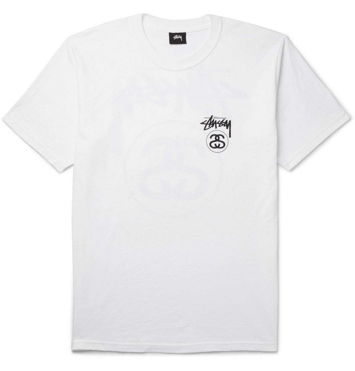 Stüssy - Logo-Printed Cotton-Jersey T-Shirt - White Stussy