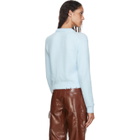 Tibi Blue Fondue Crewneck Sweater