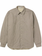 Acne Studios - Oddy Reversible Logo-Appliquéd Cotton and Fleece Shirt Jacket - Neutrals