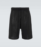 Commas Crochet cotton-blend shorts