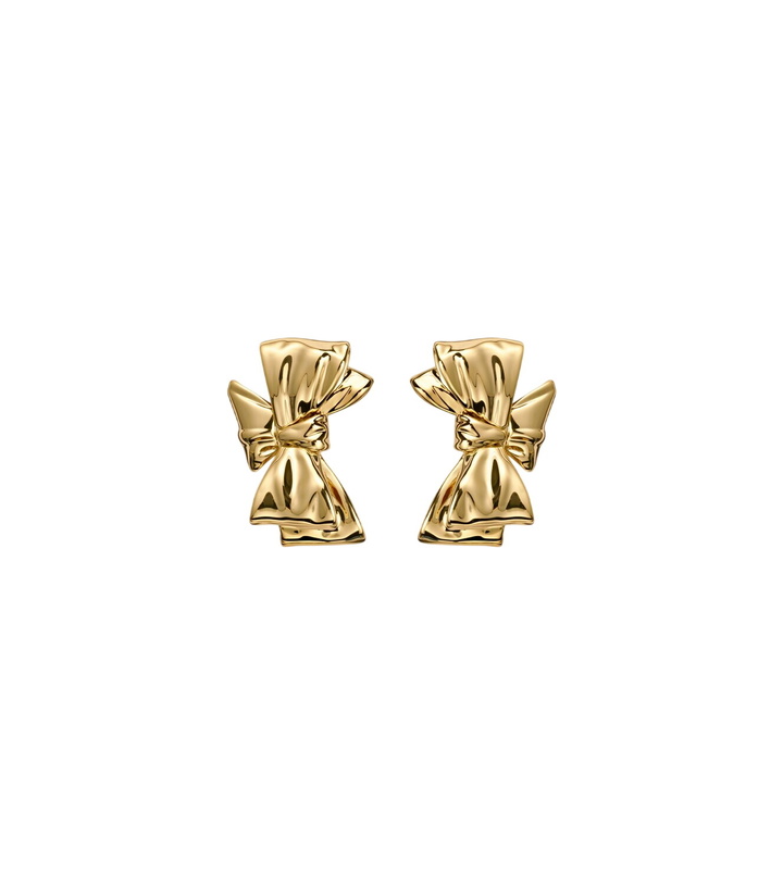 Photo: Jennifer Fisher Bow Small gold-plated earrings