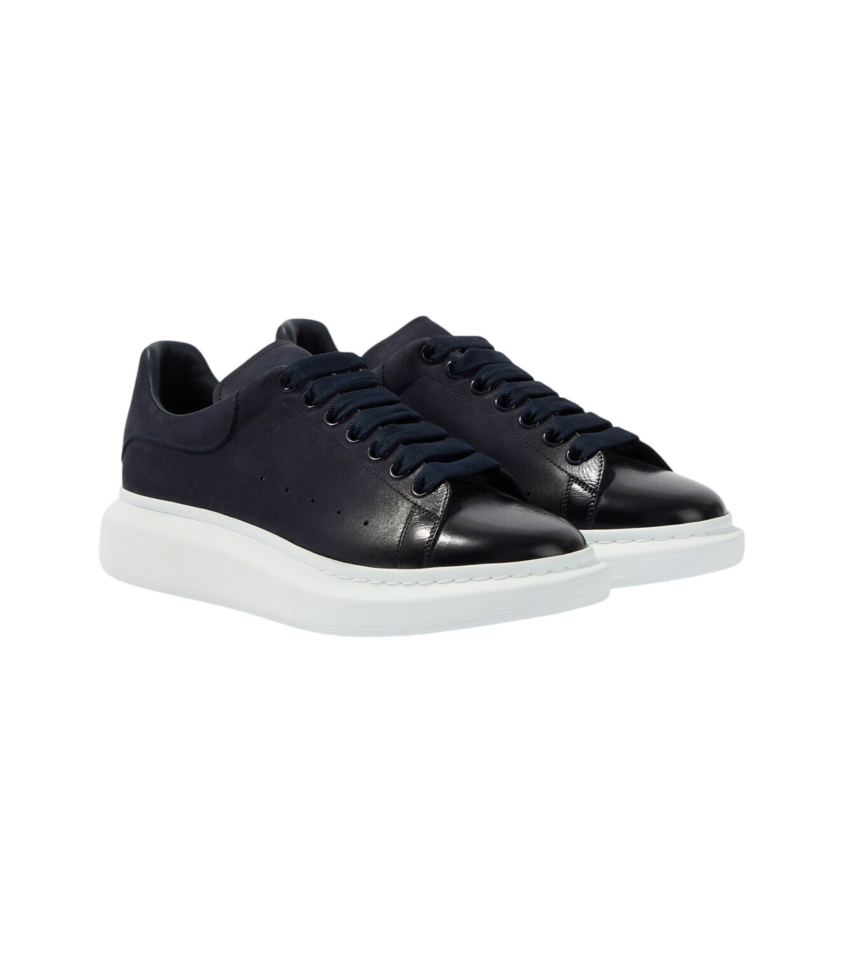 Alexander McQueen Men's Tread Sole Zip Sneakers in Black Alexander