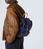 Miu Miu Leather-trimmed canvas backpack