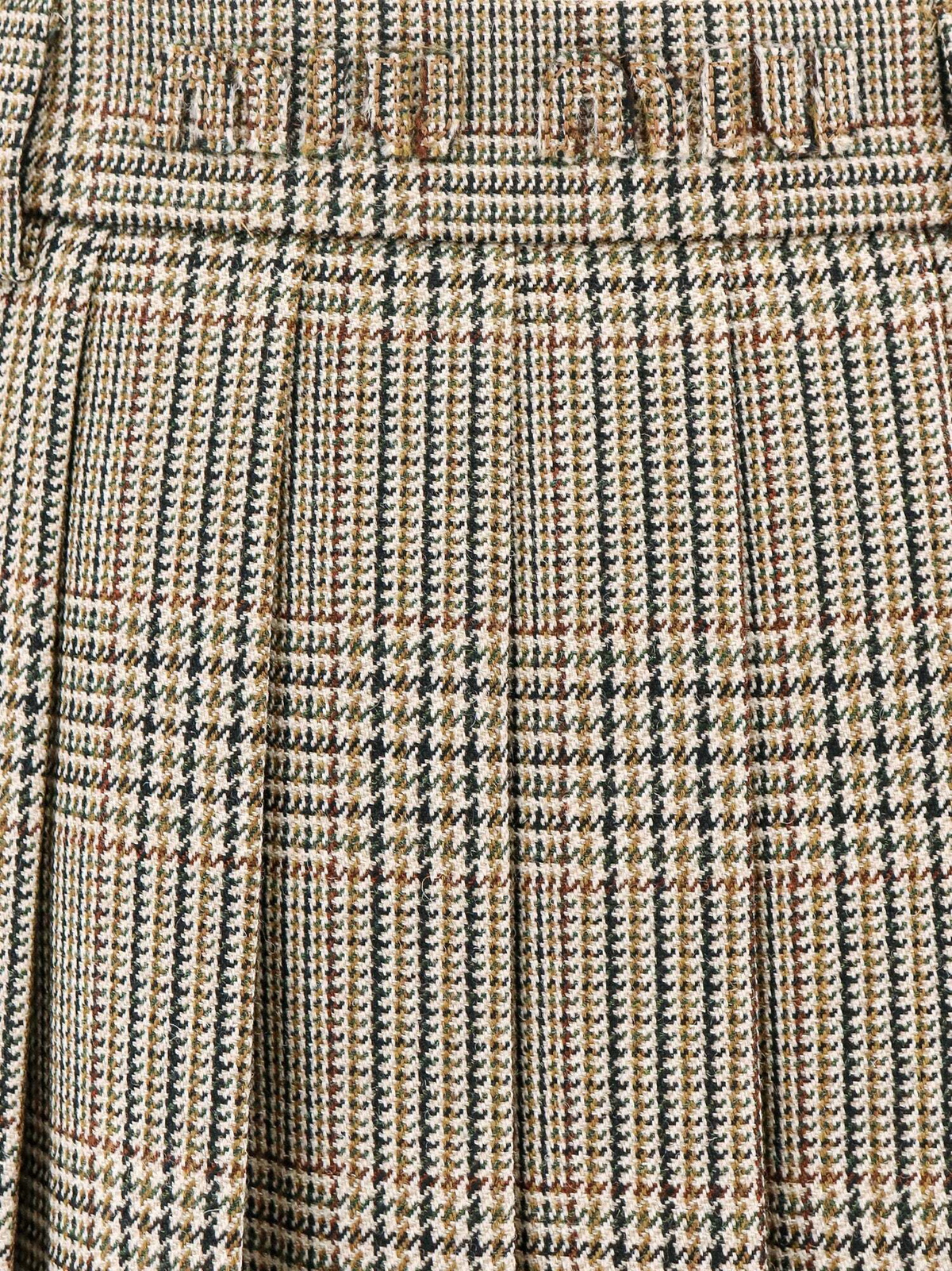 Beige Plaid Shorts by Miu Miu on Sale