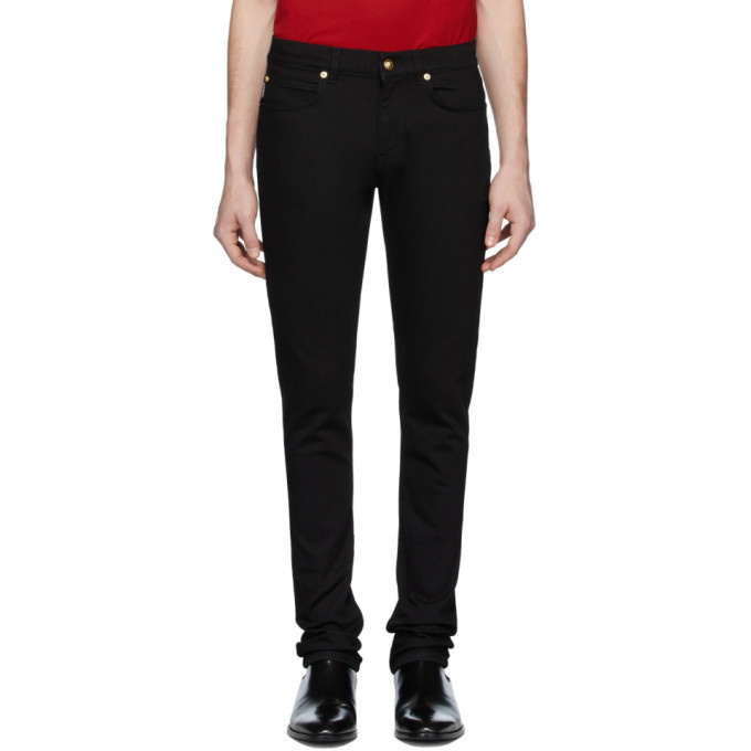 Photo: Versace Black Embroidered Barocco Jeans