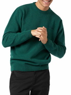 MC2 Saint Barth Man Crewneck Green Sweater With St. Barth Embroidery