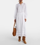 Marant Etoile Gisela lace-trimmed cotton maxi dress