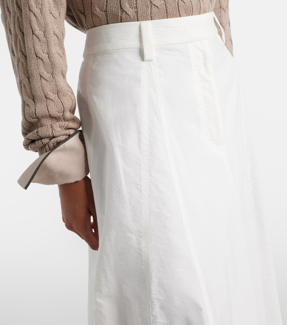 Brunello Cucinelli Cotton-blend maxi skirt