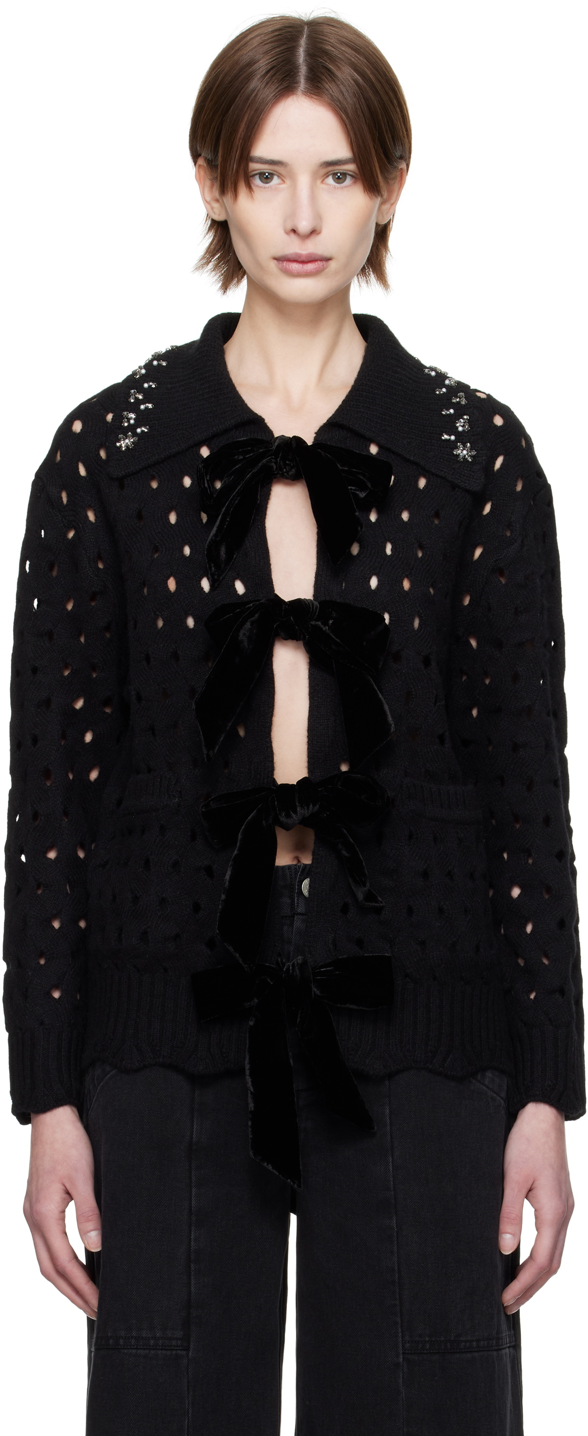 SEA NY Black Leia Cardigan