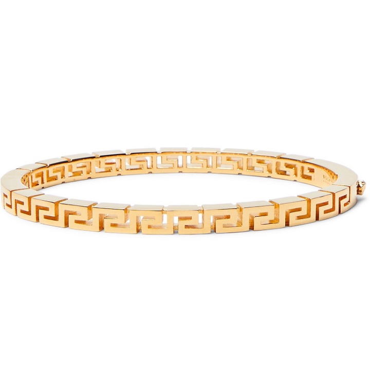 Photo: Versace - Meander Gold-Tone Bangle - Gold