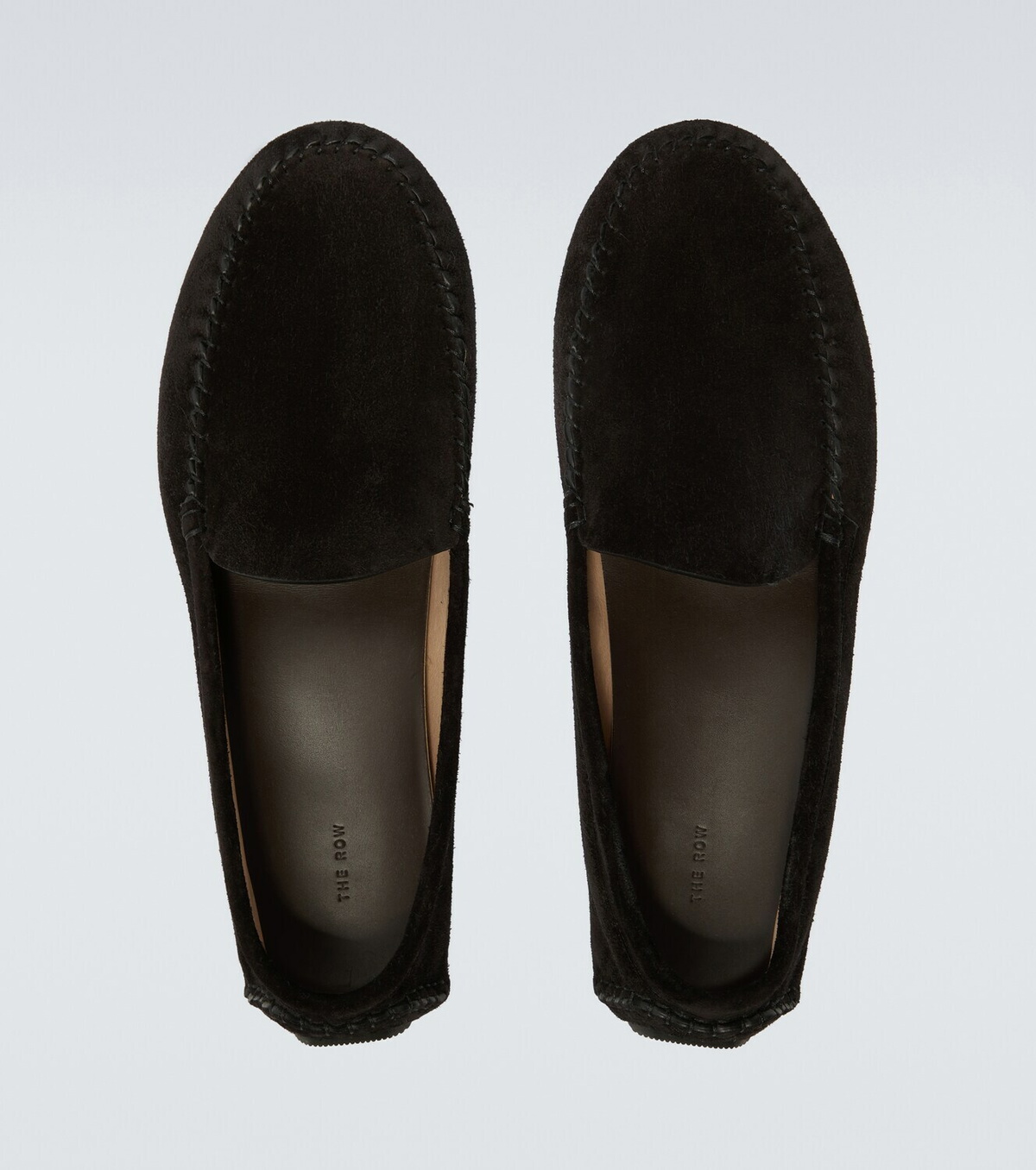 The Row New Lucca suede slip-on shoes