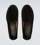 The Row New Lucca suede slip-on shoes