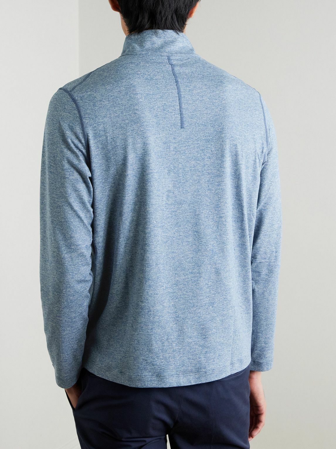 Lululemon - Slim-Fit Stretch Recycled-Jersey Half-Zip Top - Blue